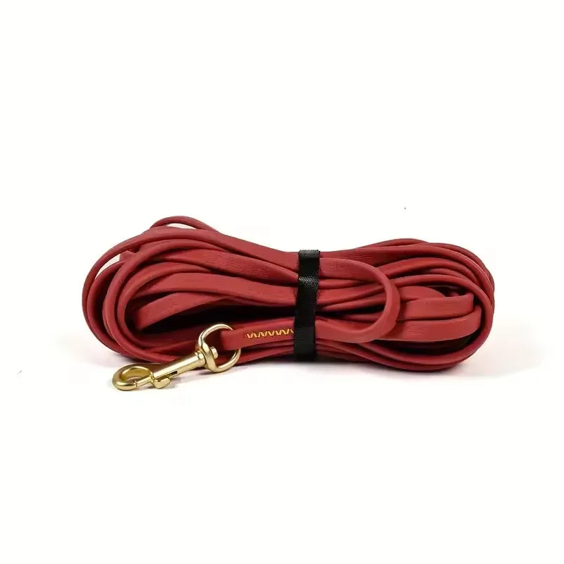 1.5‑9M PVC Coated Dog Tracking Leash 1cm Width 4mm Thickness Waterproof Long Training Lead Brass Hook for Small Medium Dogs