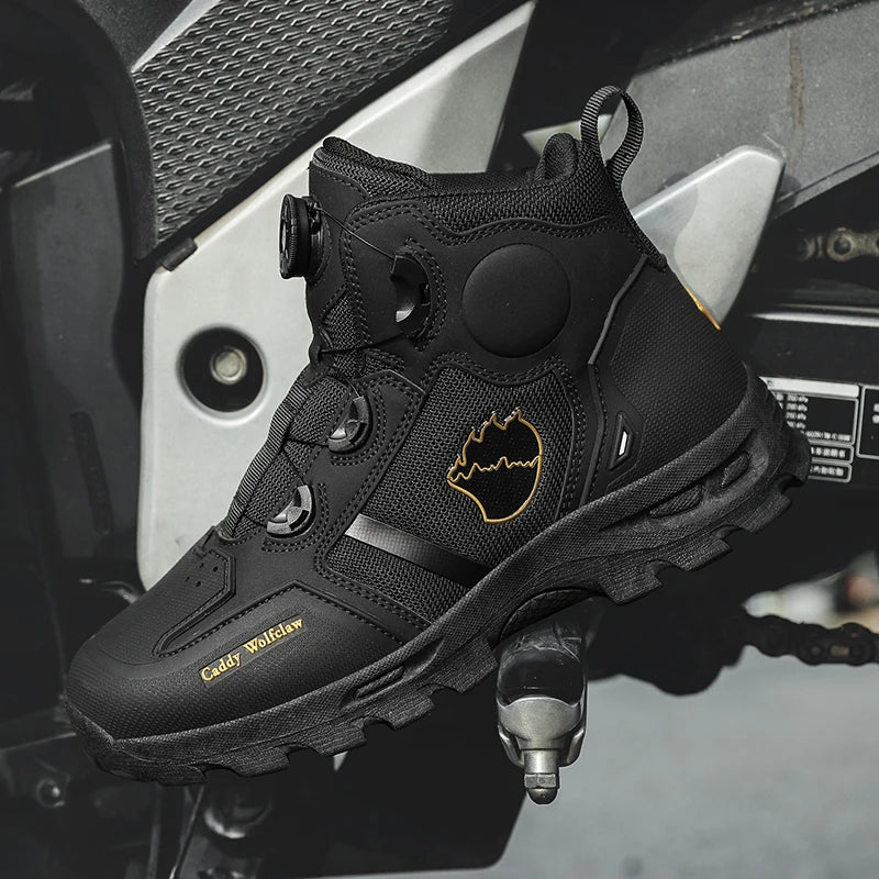 Motorcycle Riding Men Boots Waterproof Motocross Cycling Shoes Off-Road Motorbike Racing Anti-drop Breathable Equipment Soft