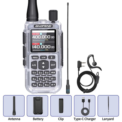 BAOFENG MINI 5 Walkie Talkie 2200mAh Battery APP Bluetooth Programming Long Range Dual PTT Newly Upgraded UV-5R MINI Ham Radio