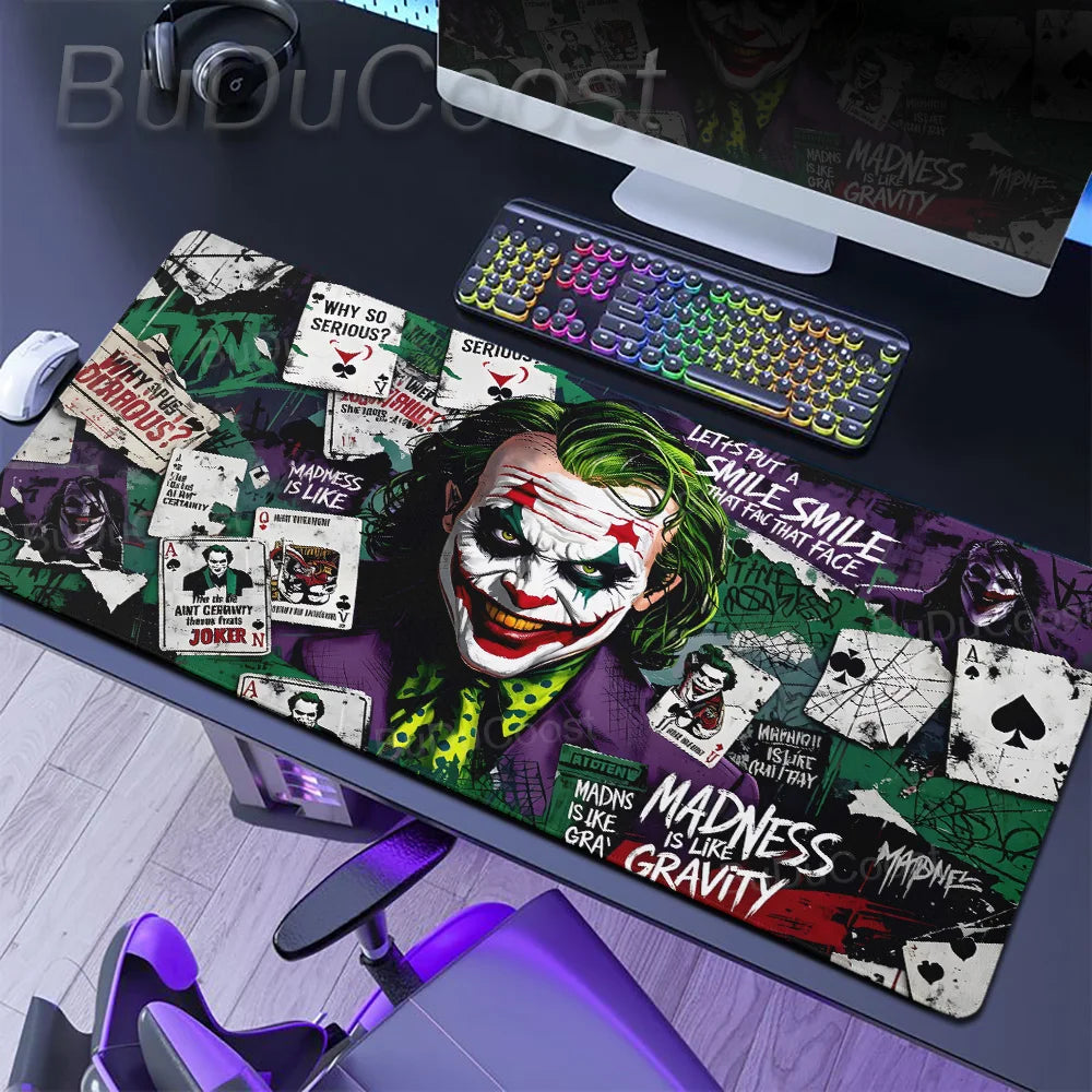 J-Jokers Popular Movies Mousepad HD Printing Computer Gamers Locking Edge Non-slip Mouse Pad XXL Non-Slip Keyboard PC Desk Pad