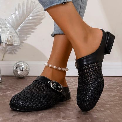 Women Flat Slippers Anti-slip Outdoor Women Shoes Breathable New Retro Platform Sandals Elegant Slip on Slippers Slides Women