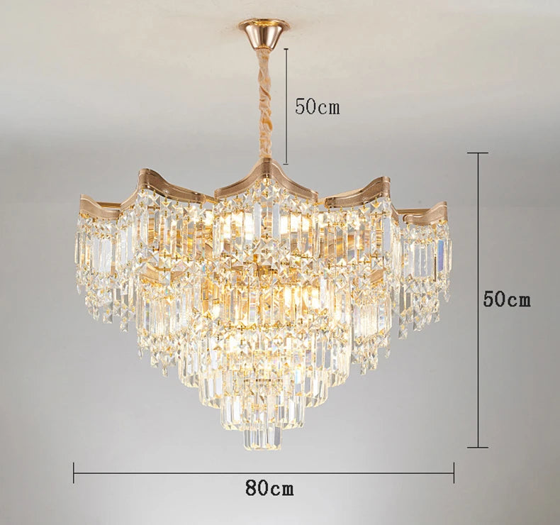 Nordic Luxury Ceiling Chandeliers Modern LED Crystal Pendant Lights for Bedroom Living Room Light Fixtures AC100-240V