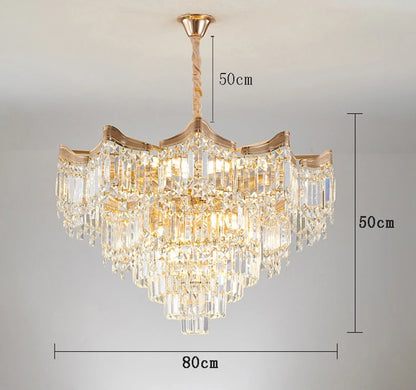Nordic Luxury Ceiling Chandeliers Modern LED Crystal Pendant Lights for Bedroom Living Room Light Fixtures AC100-240V
