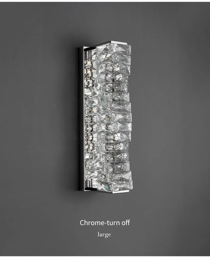 Luxury Crystal Wall Lamp Modern LED Sconce Chrome Gold Mirror Wall Light For Living Room Bedroom Aisle Indoor Decor Vanity Light
