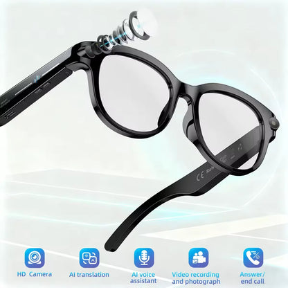 2026 New AI Smart Glasses with Video Camera Outdoor Sunglasses Wi-Fi Transfer BT Calling Audio Record Smart Wearable Headset