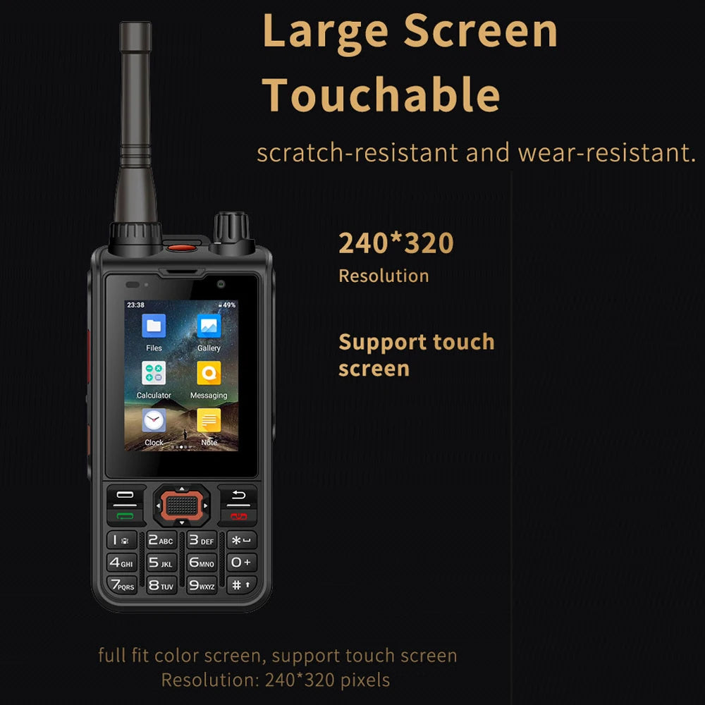 ANYSECU 4G Network Radio W6PRO Android 12 Work with Real-ptt Zello WIFI UHF 400-480mhz DMR Digital Radio