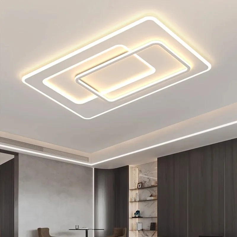 Modern LED Ceiling Lamp Square Ultrathin Living Room Lights with Remote Control Bedroom Study Dining Home Decor Lighting Fixture