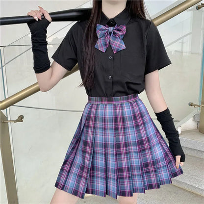 Japanese Bow Tie Skirt Set Student Pleated Skirt Jk Uniform Korean School Sexy Girl Preppy Style Seifuku Japanese School Uniform