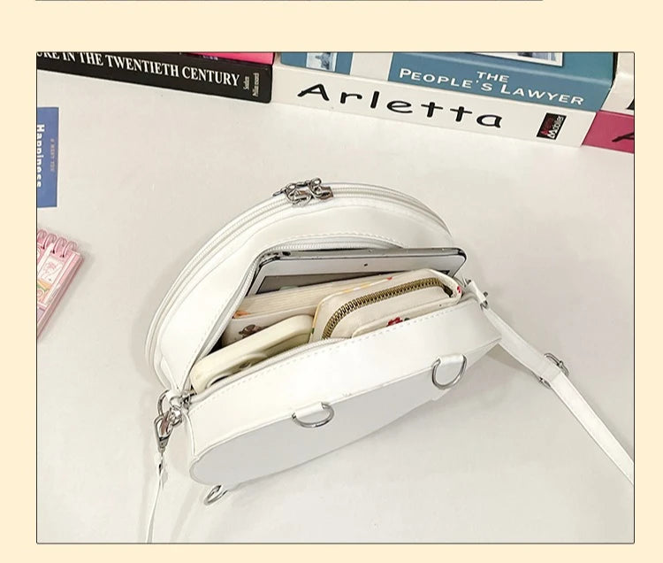 2026 New Sweet Y2k Aesthetic Shoulder Bags Women Kawaii Fashion Casual Backpacks Trendy transparent Travel Crossbody Ita Bags