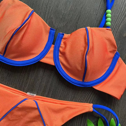 RUOTONGSEPT New Sexy Push up Bikini Set Swimsuit Women's low-waist Swimwear For Female Two Piece Beachwear 2023 Bathing Suit