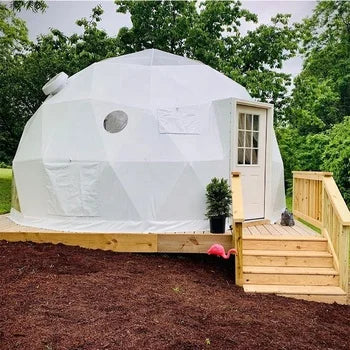 Dome House Geodesic Pvc Steel Frame Glamping Tent Accommodation Luxury Outdoor Hotel Tent