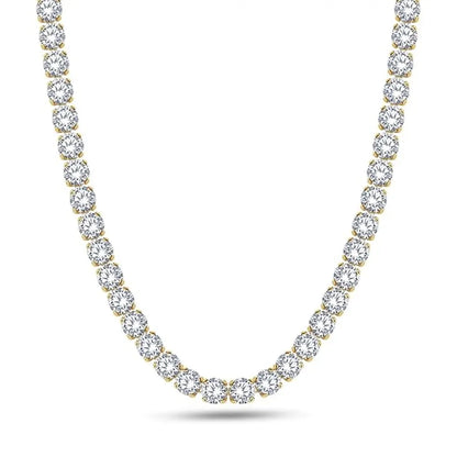 Kanolan GRA Certified Moissanite Tennis Necklace D VVS1 2/3/4/5/6.5mm 925 Sterling Silver Wedding Tennis Necklaces for Women Man