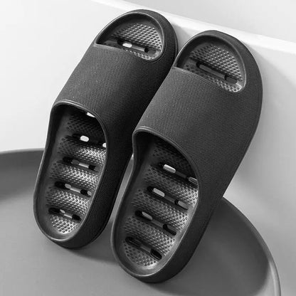 Men's Bathroom Bathing Slippers Women's New Summer Indoor Home Eva Anti-Slip Anti-Odor Couple Shower Leakage Quick-Drying Slippers for Women