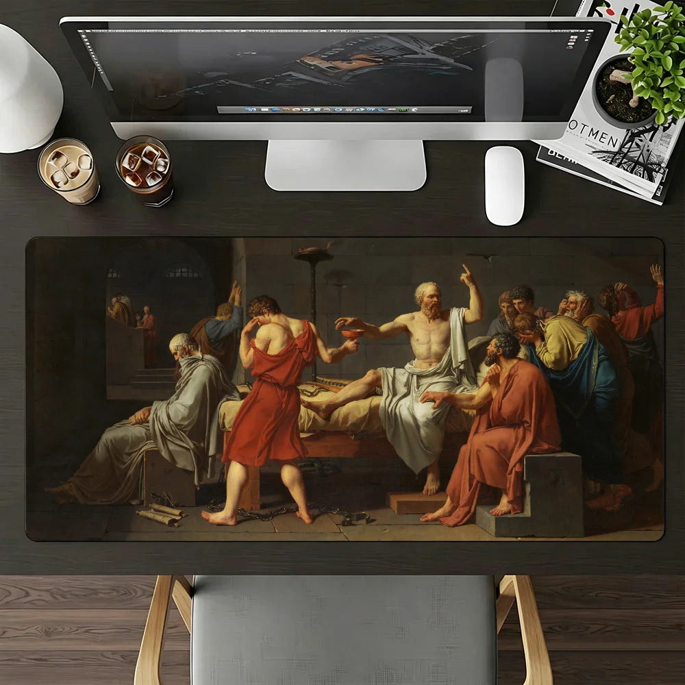 Artist J-Jacques-Louis D-David-S Mouse Pad Large Non-Slip Waterproof Mat Stitched Edge Keyboard Pad for Gaming Daily Office