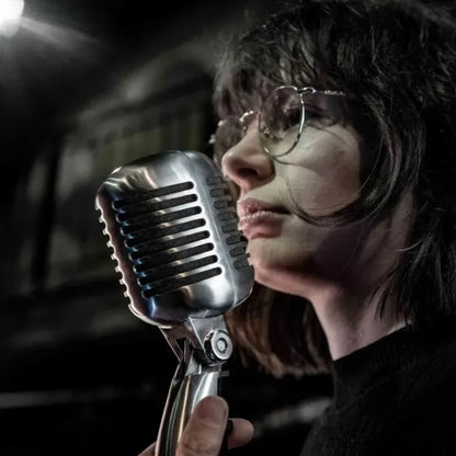 Shure 55SH Vintage Metal Style Dynamic Microphone Iconic Classic Vocal Microphone for Live Performance and Karaoke Shure 55SH