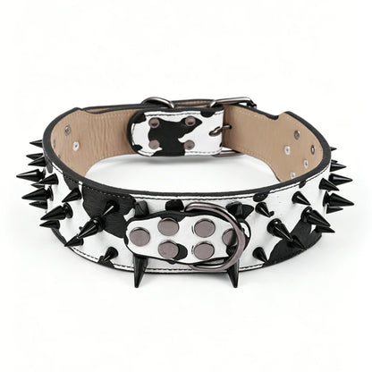 5CM Wide Spiked Studded Dog Collar Anti-Bite PU Leather Pet Collar for Large Dogs Pitbull Mastiff Pet Supplies Accessories