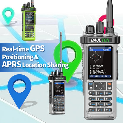 1/2PCS BAJETON BJ-9000 Walkie Talkie 10W AM/FM/CB/LSB/USB/CW Receiver with GPS APRS For Radtel RT-950 PRO RT-950 Two Way Radio