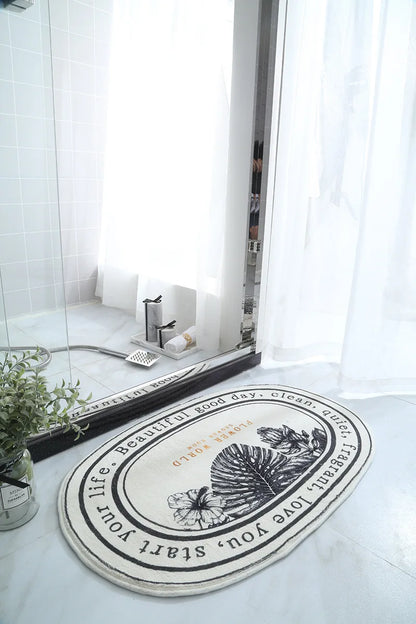 Non-Slip Bath Mat Absorbent Carpets INS Style Doormat  Entrance Mats Balcony Porch Area Rugs Living Room Bathroom Alfombra