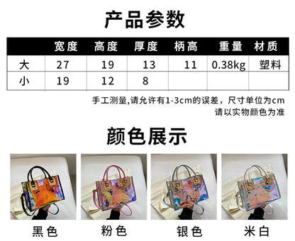 Fashionable Plastic Dazzling Colors Casual Crossbody Bags for Women Ladies Luxury Designer Tote Handbags Travel Shoulder Bag Sac