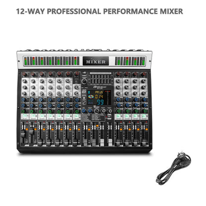FUHAM RI808/RI1208 4x8/4x12 Audio Mixer with Phono Jacks for PA Systems - Professional Sound Mixing Equipment