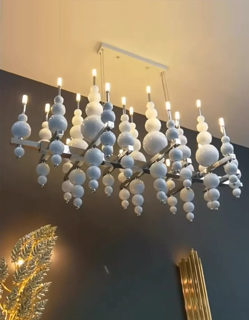 Modern Black Pendant Chandelier Lights For Dining Room Kitchen Living Room Bedroom Creative White Ceiling Chandelier