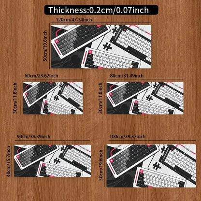 Red and black mechanical keyboard pattern durable rubber table mat alfombrilla de escritorio podkladka gamingowa wrist rest