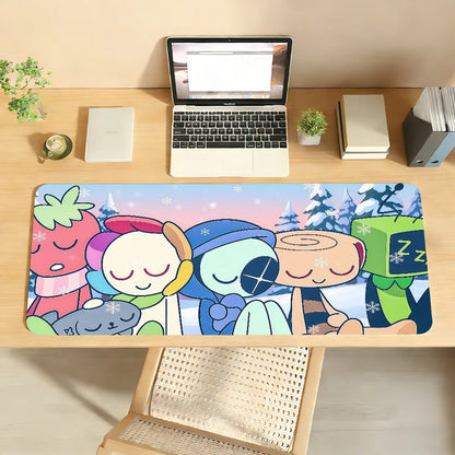 Game D-Dandys W-world Gourdy Mouse Pad Anti Slip Rubber Edge Locked Thickened Laptop Gaming Desk Mat