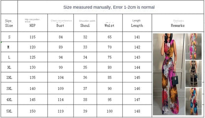 Slim Fitting Printed Sleeveless Women's Jumpsuit 2023 Spring New Casual Pants Rompers