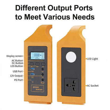 100W/150W Portable Solar Power Station with LED Light & Solar Panel 220V 110V Power Supply Solar Generator Outdoor Backup Power