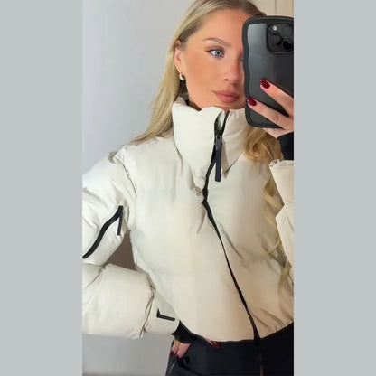 Chic Hooded One Piece Women's Winter Ski Suits Belt Stand Collar High Waist Pockets Overall Jumpsuits 2026 New Lady Warm Skiwear