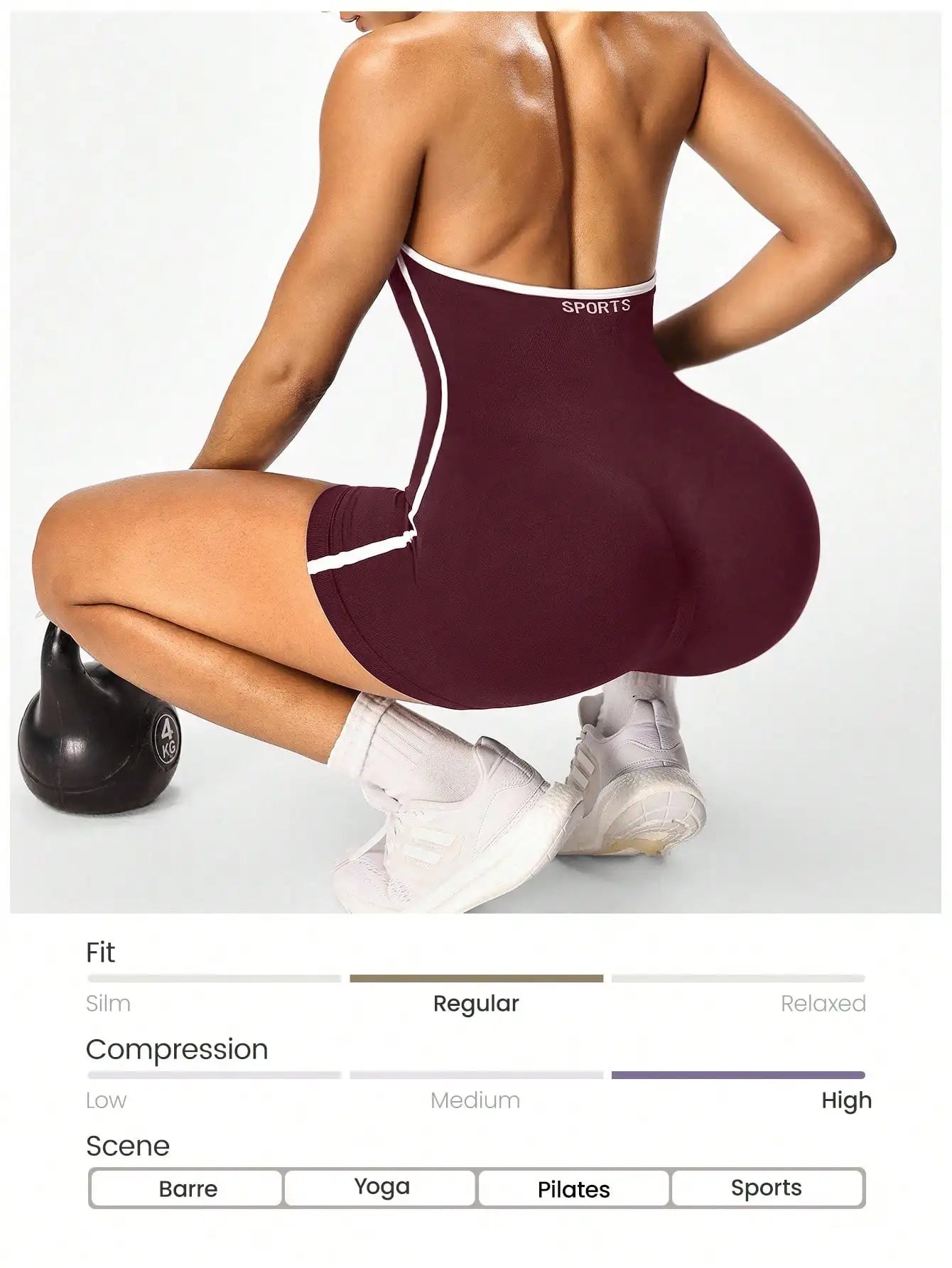 Women's Backless Color-Block Cross-Body Fitness Jumpsuit – Stretchy Yoga One-Piece Outerwear Ideal for Workout, Training & Daily