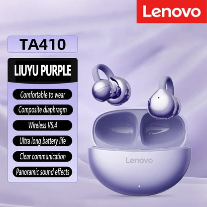 Original Lenovo TA410 Bone Conduction Wireless Earphones OWS 5.4 Bluetooth Headphones Stereo Music Call Noise Cancelling Earbuds
