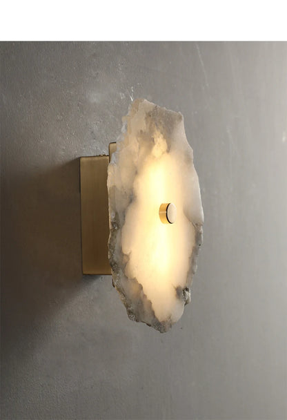 Natural Marble LED Wall Lamp Copper Luxury Novelty Lighting Sconce For Bedroom Living Dining Room Wall Decor Modern Art Design