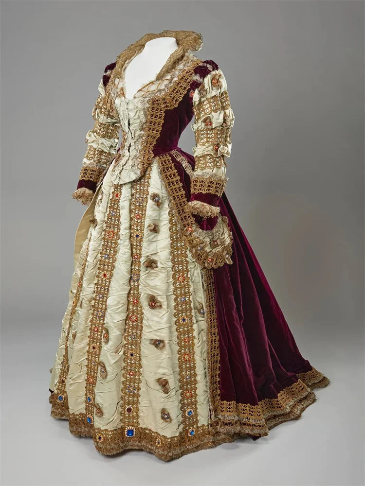 16th Century Tudor Elizabethan Queen Costume Italian Renaissance Royal Court Noble Reenactment Venice Ball Gown