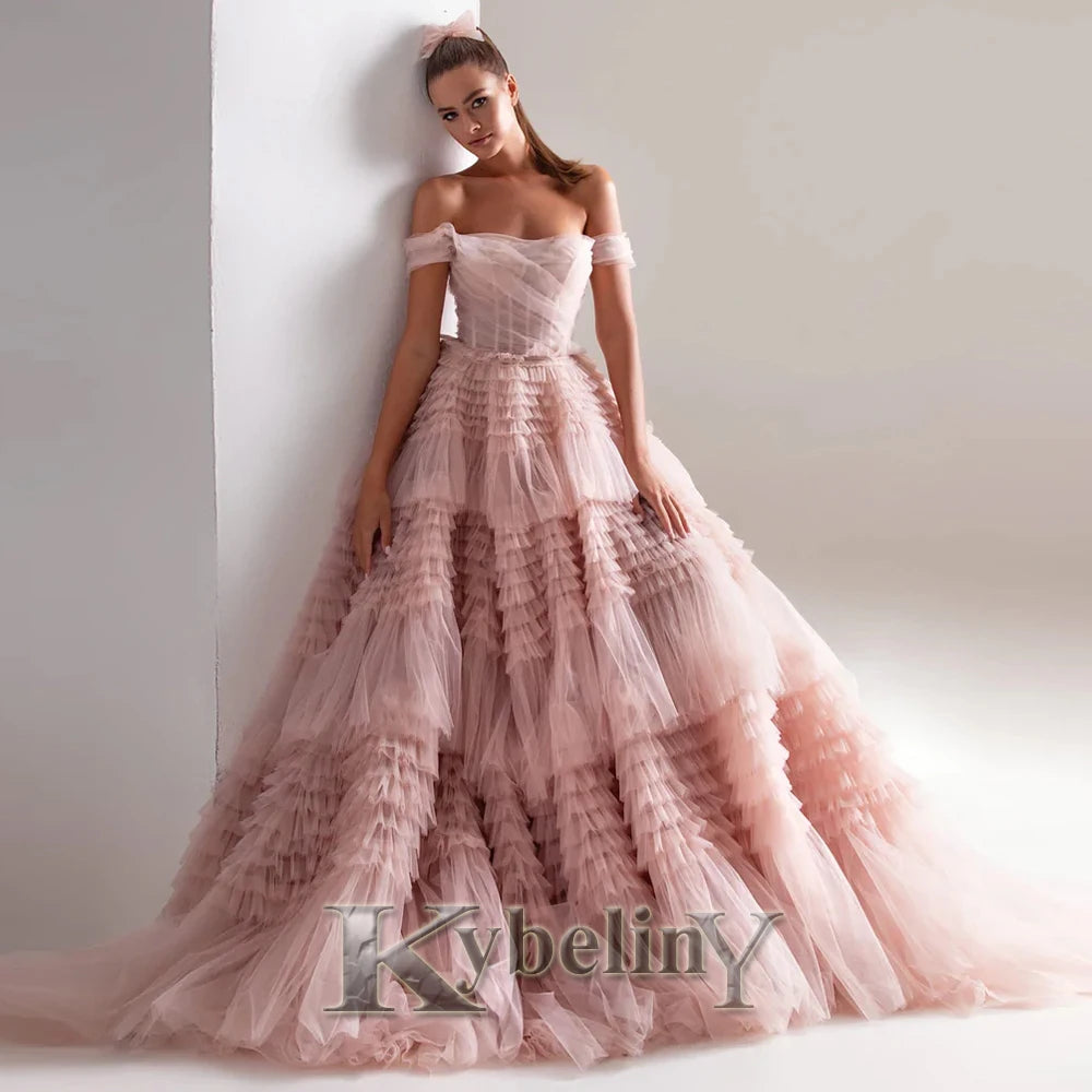 Kybeliny Fashionable Graduation Dresses for Woman High Neck Beadings Appliquse Trumpet Floor Length Pleat De Gala Customized