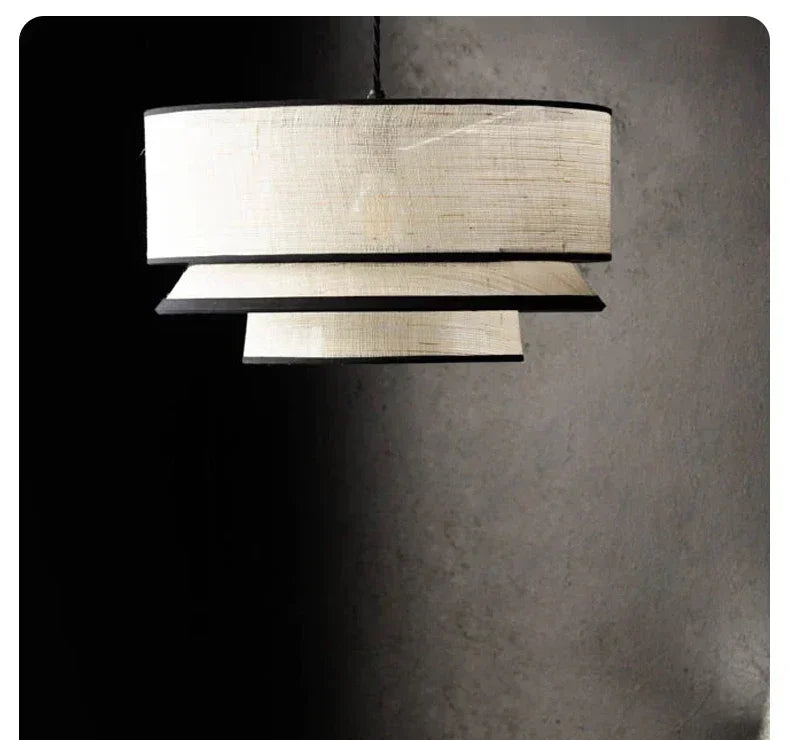 Fabric Ceiling Pendant Lamps Living Room Restaurant  Bedroom Kitchen Chandelier Home Decor Lustre Hanging Lights