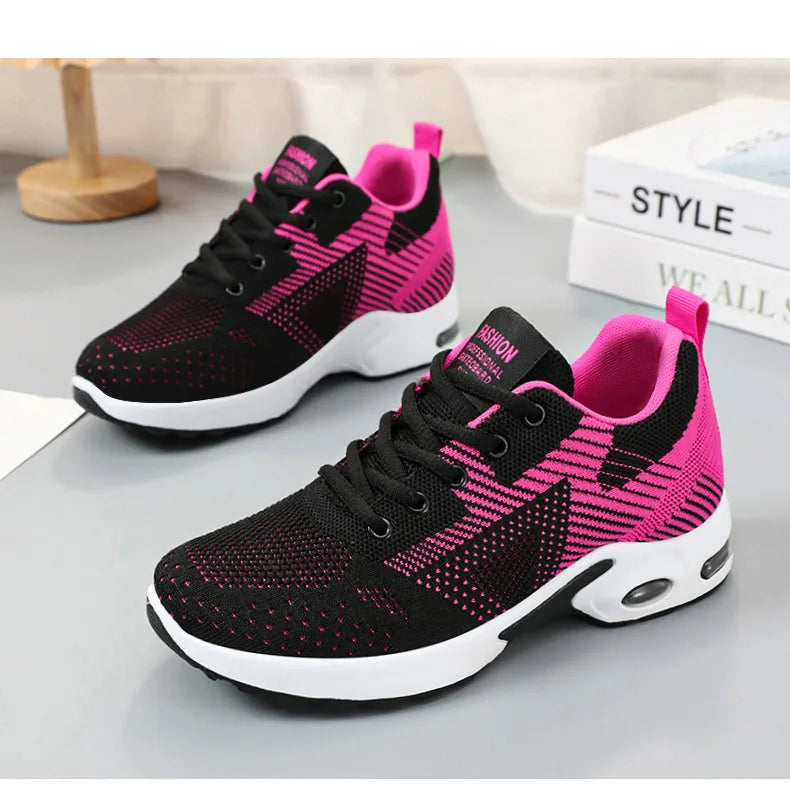 Women Platform Casual Sneakers Shoes Mesh Breathable Running Shoes Chunky Summer Sports Tenis Shoes 2025 Luxury Vulcanize Shoes