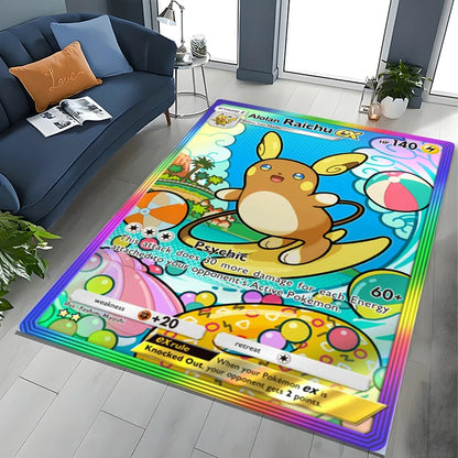 Japanese Anime Pokemon Card Area Carpet for Living Room Home Decor Sofa Table Kids Rug Non-slip Chair Lounge Floor Mat Potdemiel