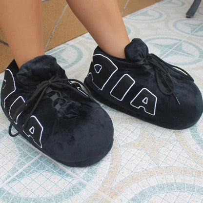 Fashionable High-top house Slippers, soft fluffy as clouds,Warm anti-slip winter slipper with thick soles for men women children