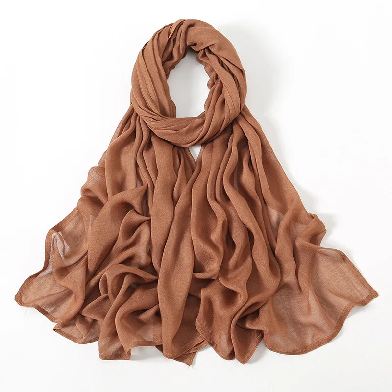 New Big Size Solid Rayon Modal Hijab Scarf Women Muslim Headscarf Wraps Shawl Femme Musulman Headband Islamic Turban 190*85cm