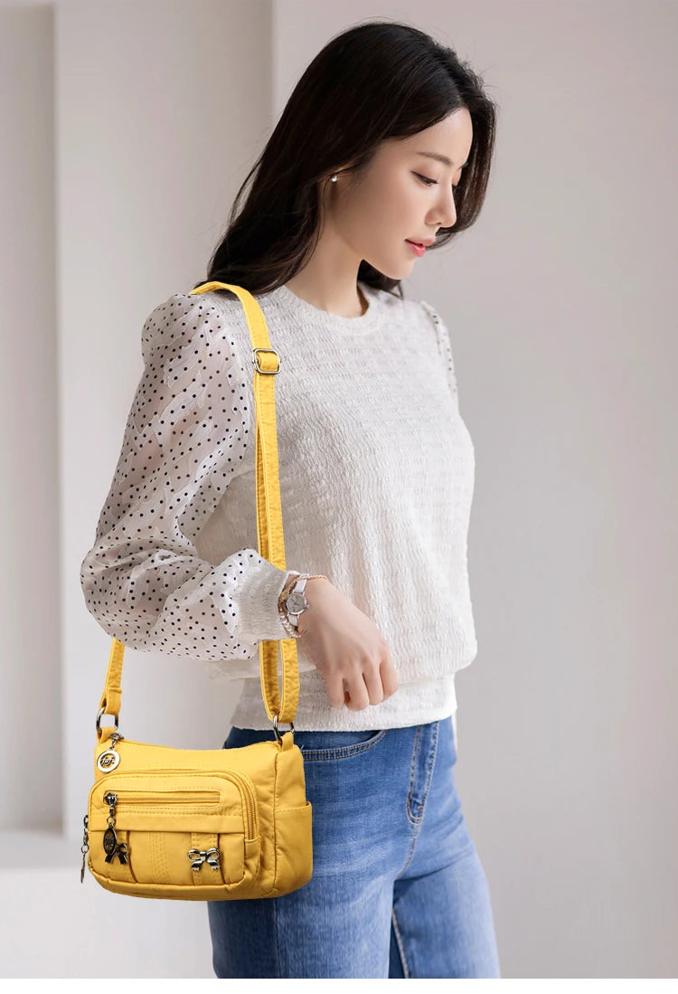 Women Bag High Quality Woman's Soft PU Leather Shoulder Bags Multi-Layer Classic Crossbody Bag Luxury Designer Handbag and Purse