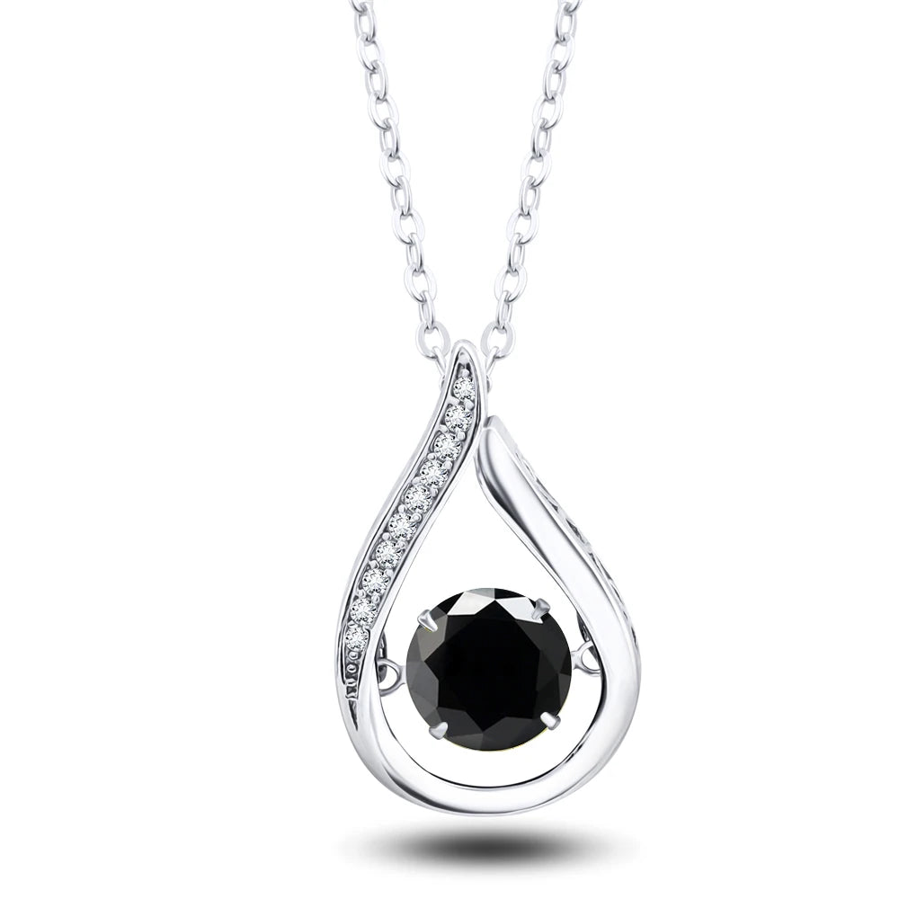 VVS1 D Color Moissanite Necklace For Women Fine Jewelry with GRA 925 Sterling Sliver Chain Plated 18k White Gold