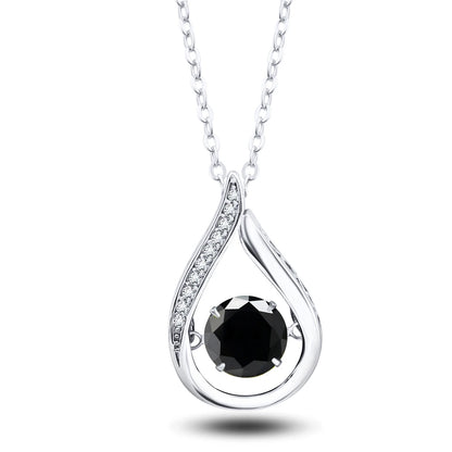VVS1 D Color Moissanite Necklace For Women Fine Jewelry with GRA 925 Sterling Sliver Chain Plated 18k White Gold