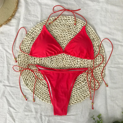Bathing Suit Women Micro Bikini Sexy Swimsuit Female Swimwear Solid Mini Bikini Set Brazilian Biquini Swimming Suits Beachwear