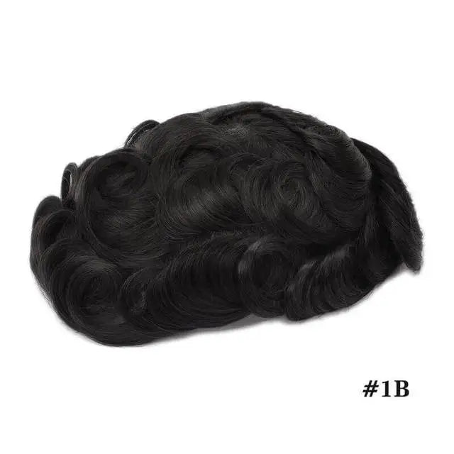 Swiss Lace Front Men Toupee Real Human Hair Wigs Lace PU Men's Capillary Prosthesis Durable Man Wig Natural Human System Toppers