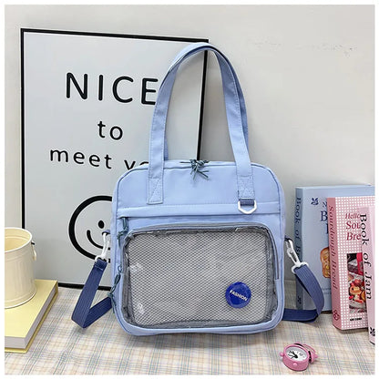 Japanese Style Kawaii Itabag For Dolls Large Handbags New Nylon School Bags For Teenage Girls Tote Shoulder Bag JK Crossbody Bag