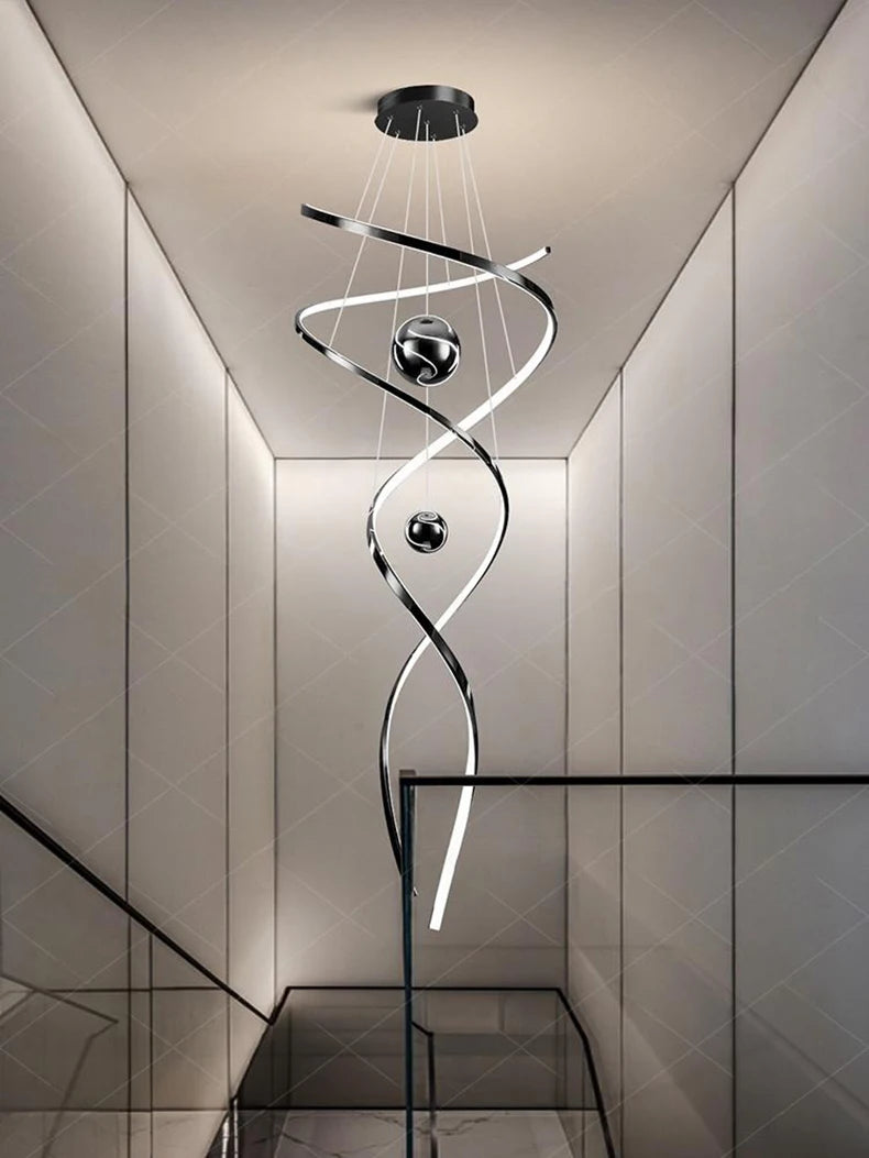 Modern home decor led lights pendant light lamps forstaircase Chandeliers for living room hanging light indoor lighting