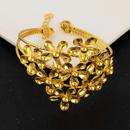 Fashion Silver Gold Color Hollow Shape Necklace Earrings Bracelet Ring Set for Women Exaggerated Design Jewelry Gift for Party
