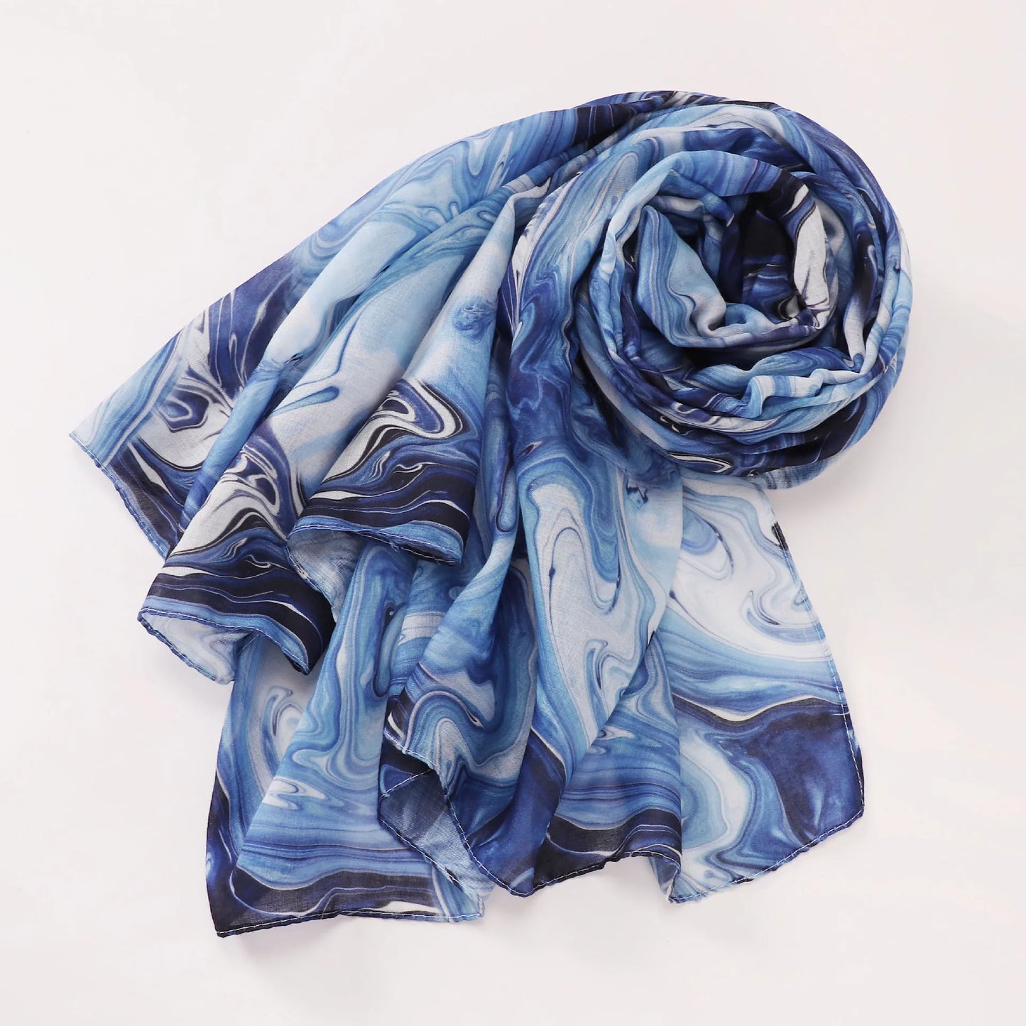 1Pcs Watercolor Print Lady Hijab Women Bohemian Soft Islam Ramadan Muslim Hijabs Foulard Femme Shawl Wrap Scarf Headscarf