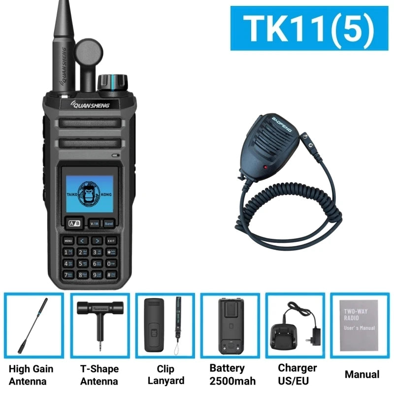 Quansheng Original Tk11 (5)  27 Mhz Walkie Talkie Handheld 10W Frequency Wireless Am Fm Ham